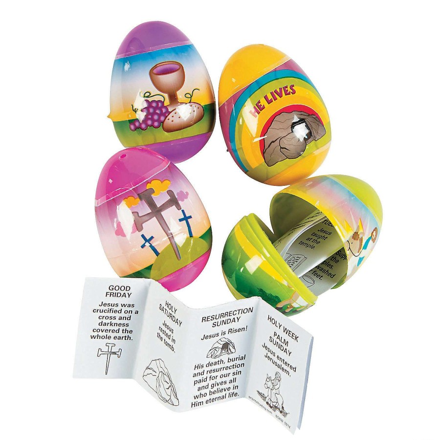 Easter Egg Hunt * | Promo 2 1/2 Resurrection Story-Filled Plastic Easter Eggs 12 Pc.