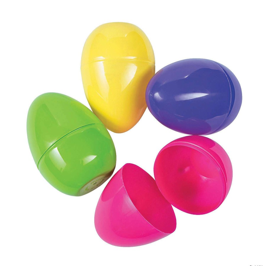 Easter Basket Fillers * | Cheap 6 Fillable Plastic Bright Easter Eggs 12 Pc.