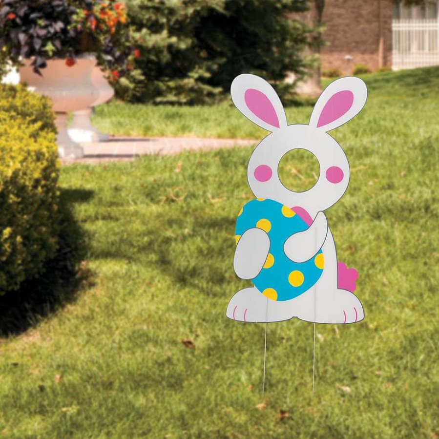 Easter Egg Hunt * | Best Reviews Of Easter Bunny Face Yard Sign