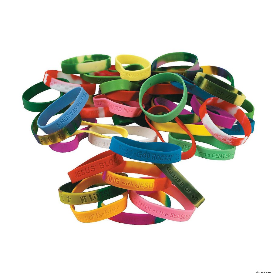 Toy Egg Fillers * | Buy Bulk Religious Sayings Bracelet Assortment 100 Pc.