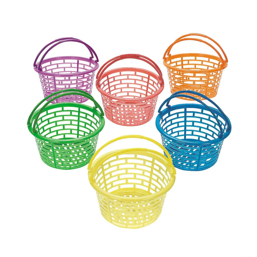 Easter Egg Hunt * | Cheapest Bright Round Easter Baskets 12 Pc.