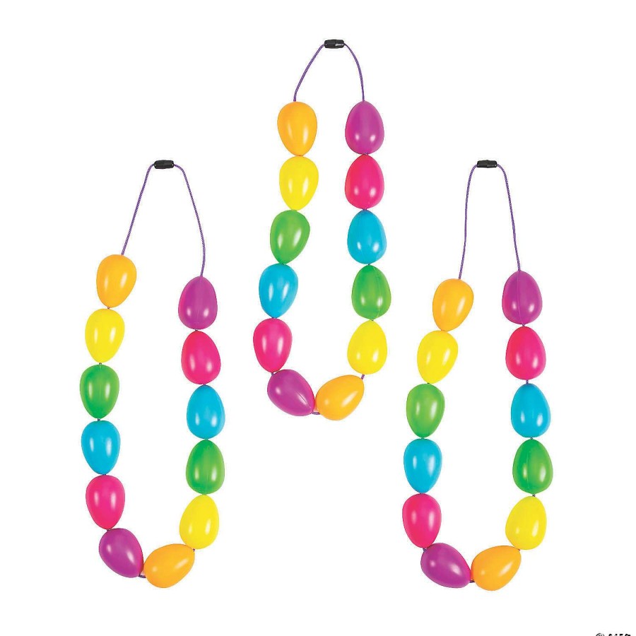 Easter Basket Fillers * | Best Deal Easter Egg Necklaces 12 Pc.