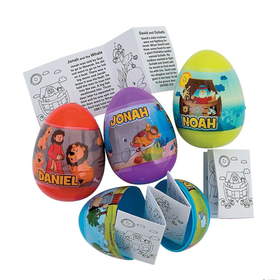 Easter Egg Hunt * | Discount 2 1/2 Bible Story-Filled Plastic Easter Eggs 12 Pc.