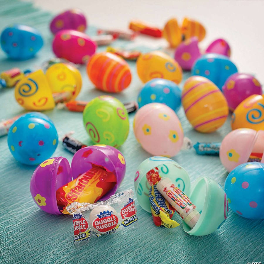 Easter Basket Fillers * | Cheapest 2 1/4 Pastel Printed Candy-Filled Plastic Easter Eggs 24 Pc.