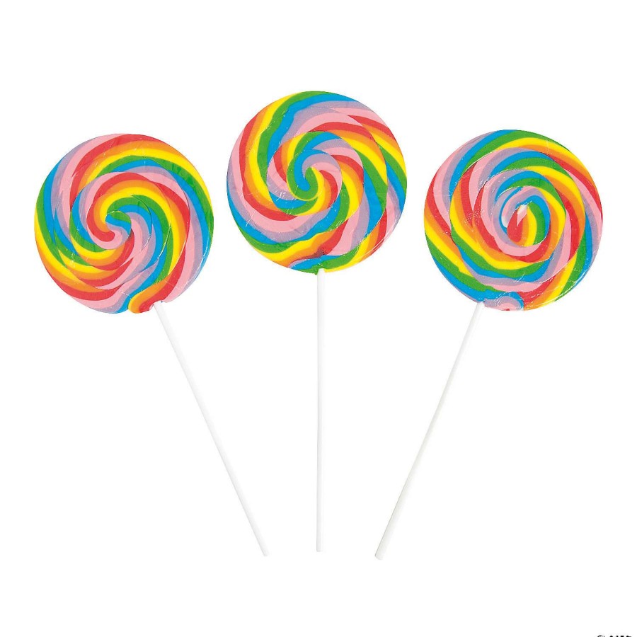 Easter Basket Fillers * | Flash Sale Jumbo Swirl Lollipops 6 Pc.