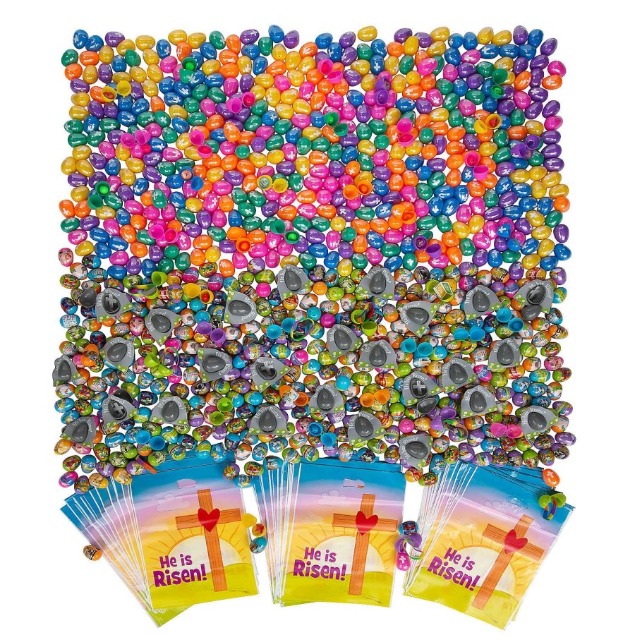 Easter Eggs * | New Bulk Value Religious Toy-Filled Easter Egg Hunt Kit For 100