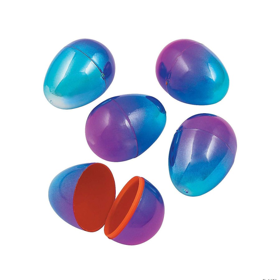 Easter Egg Hunt * | Best Deal 2 Two-Tone Metallic Plastic Easter Eggs 12 Pc.