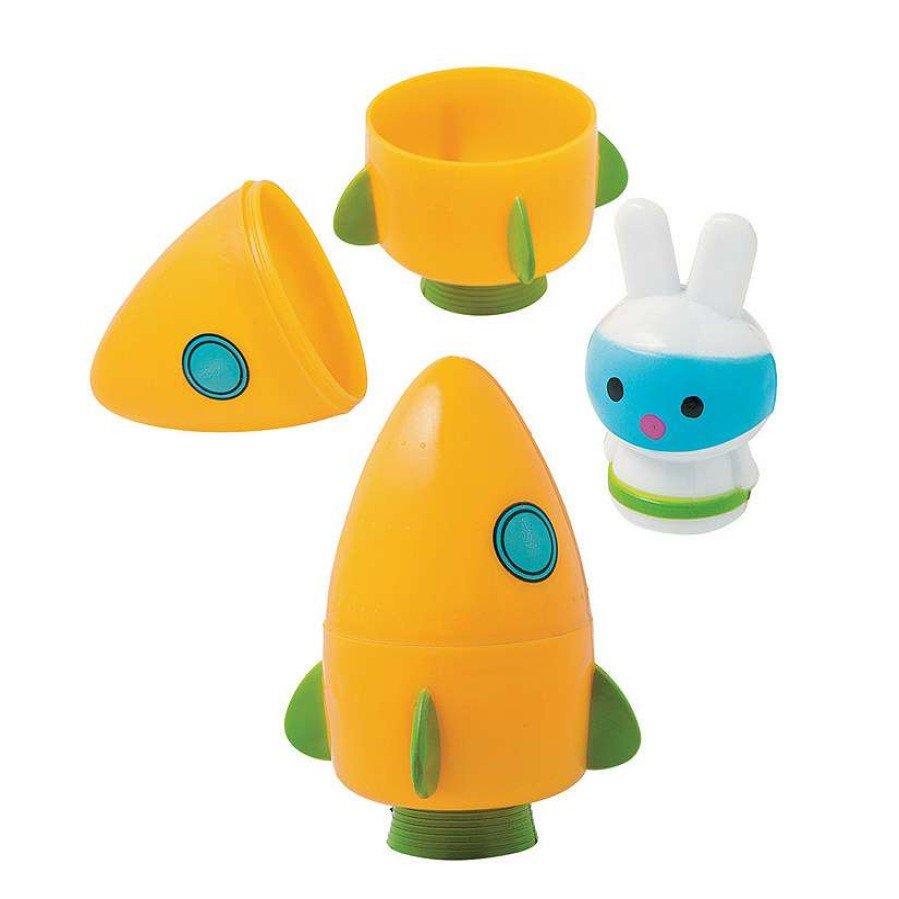 Easter Basket Fillers * | Brand New 3 Carrot Rocket Space Bunny-Filled Plastic Easter Eggs 12 Pc.