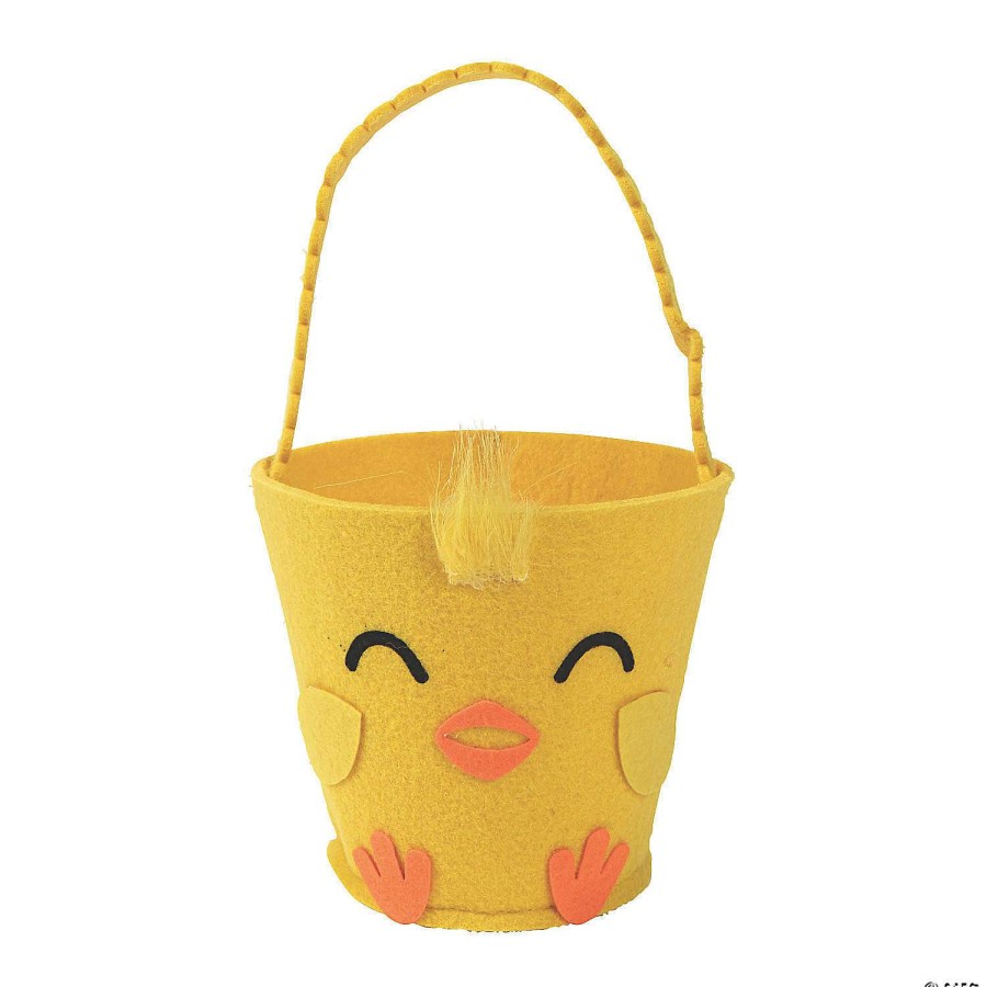 Easter Baskets & Grass * | Flash Sale Mini Easter Chick Pails 12 Pc.