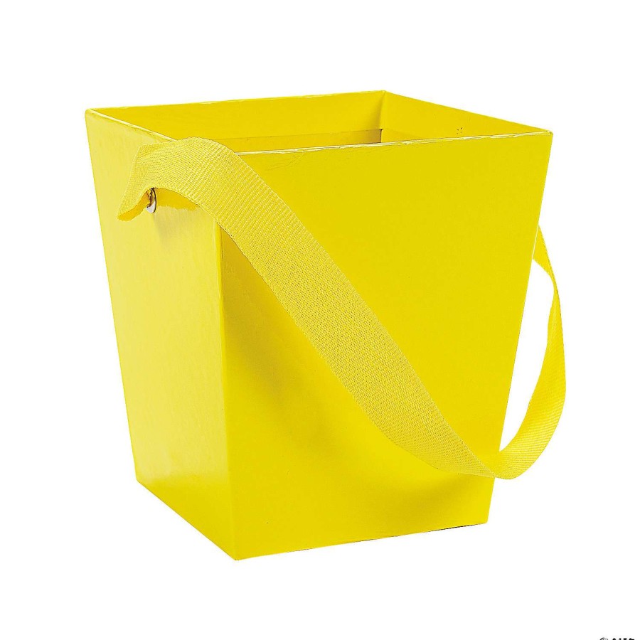 Easter Baskets & Grass * | Outlet Buckets With Ribbon Handle 6 Pc.