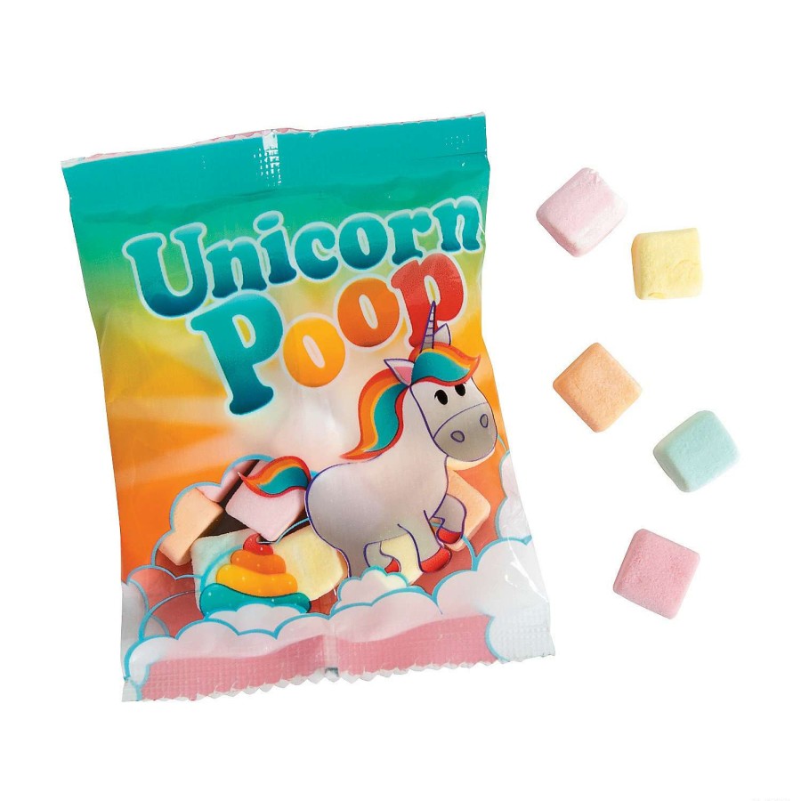 Candy Egg Fillers * | New Unicorn Poop Marshmallow Candy Fun Packs 57 Pc.