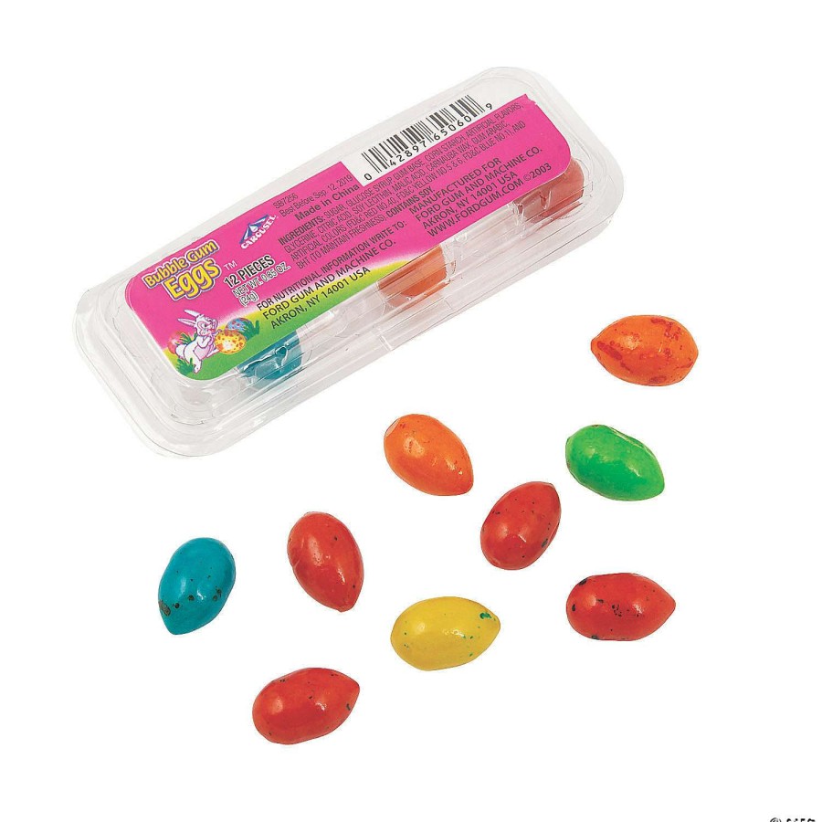 Candy Egg Fillers * | New Carousel Bubble Gum Eggs 24 Pc.