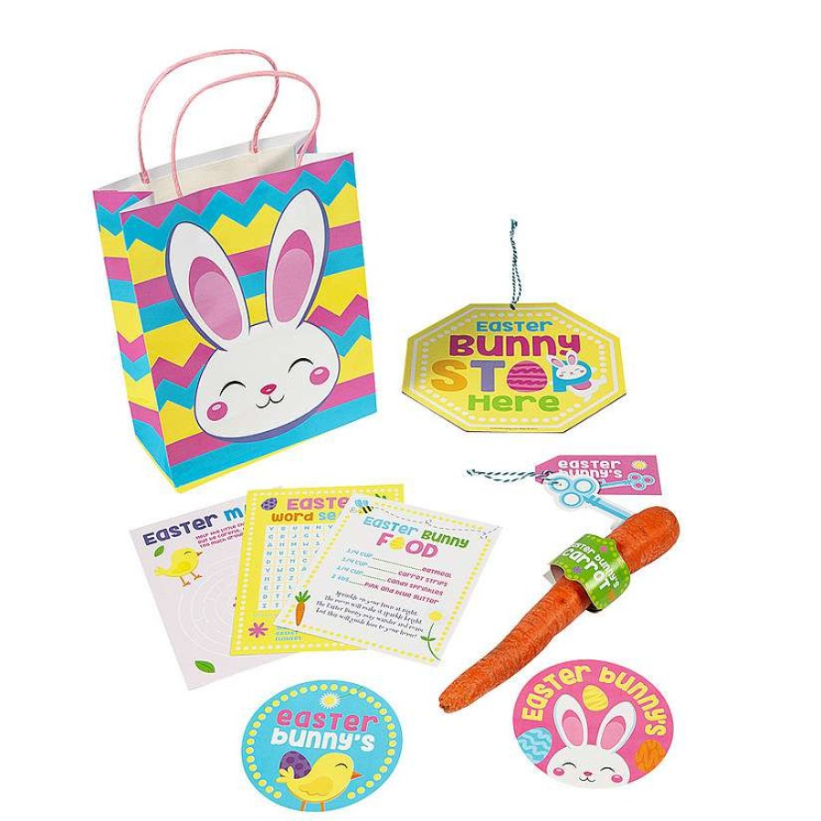 Easter Egg Hunt * | Brand New Easter Bunny Activity Pack With Bag 9 Pc.