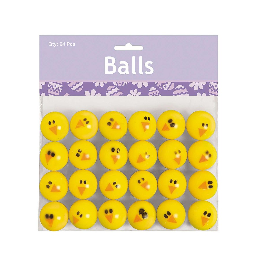 Toy Egg Fillers * | Top 10 Chick Bouncy Balls 48 Pc.