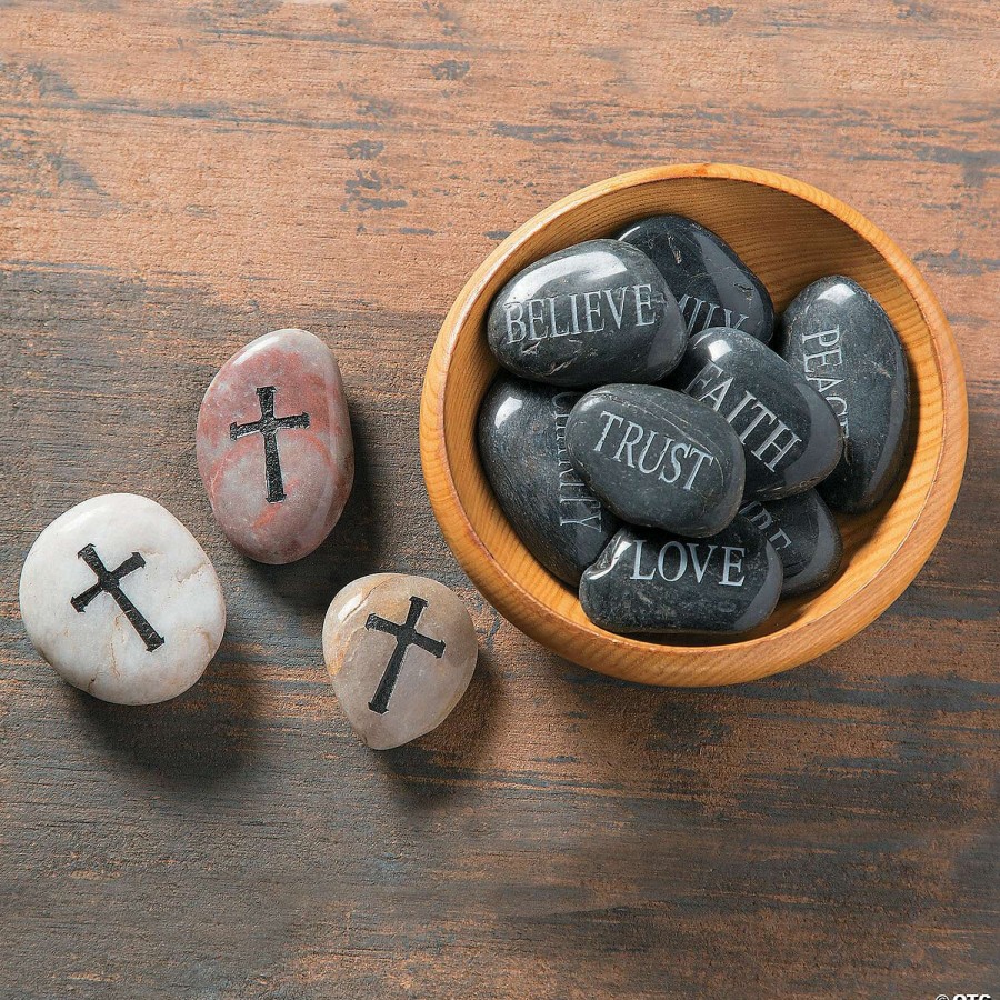 Toy Egg Fillers * | Outlet Faith Worry Stones 12 Pc.