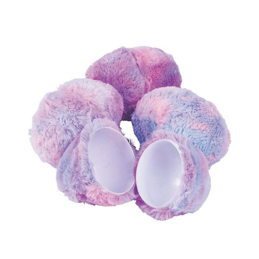 Easter Egg Hunt * | Outlet 5 Purple Plush Covered Plastic Easter Eggs 6 Pc.