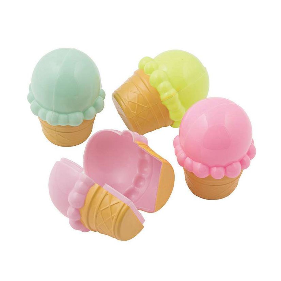 Easter Egg Hunt * | Coupon 2 1/2 Ice Cream Cone Plastic Easter Eggs 12 Pc.