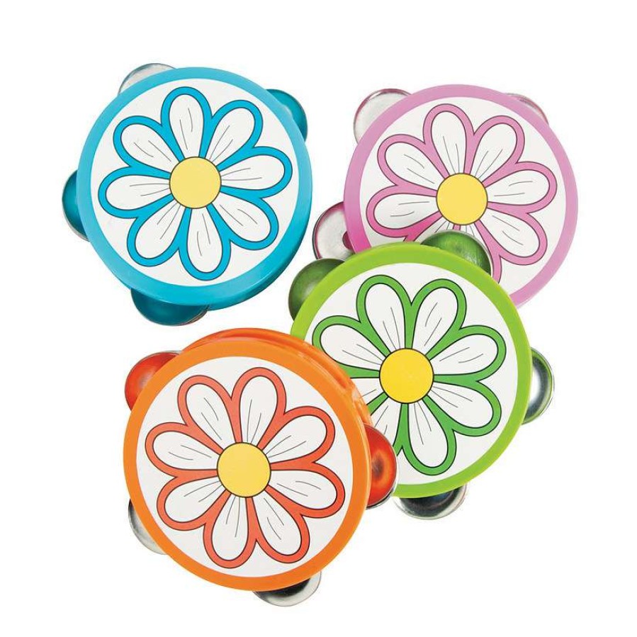 Easter Egg Hunt * | Outlet Daisy Tambourines 12 Pc.