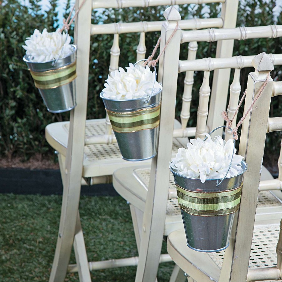 Easter Baskets & Grass * | Coupon Galvanized Metal Pails 12 Pc.